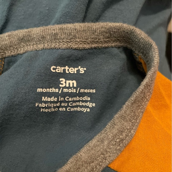 Carter's Blue and Orange Infant Romper size 3M - Picture 4 of 4